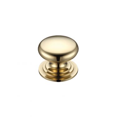 Click Here To Enlarge This Photo Of FCH01A - Zoo Hardware Victorian Cupboard Knob 25mm dia. Polished Brass