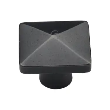 Click Here To Enlarge This Photo Of RDB390 38 M.Marcus Rustic Dark Bronze Cabinet Knob Square Pyramid Design 38mm