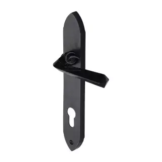 RDB4448 M.Marcus Rustic Dark Bronze Door Handle Euro Profile Plate Grafton Design