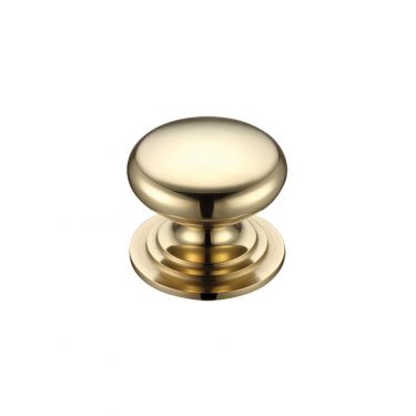 Click Here To Enlarge This Photo Of FCH01B - Zoo Hardware Victorian Cupboard Knob 32mm dia. Polished Brass