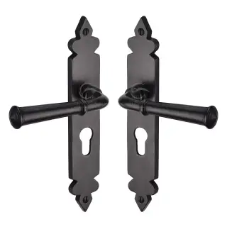 RDB5848 M.Marcus Rustic Dark Bronze Door Handle Euro Profile Ludlow Design