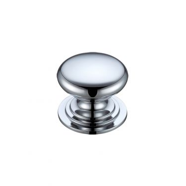 Click Here To Enlarge This Photo Of FCH01BCP - Zoo Hardware Victorian Cupboard Knob 32mm dia. Polished Chrome