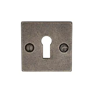 RPW159 M.Marcus Rustic Pewter Key Escutcheon Square