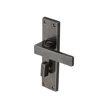 Click Here To Enlarge This Photo Of RPW3130 M.Marcus Rustic Pewter Door Handle Bathroom Set Cheswell Design