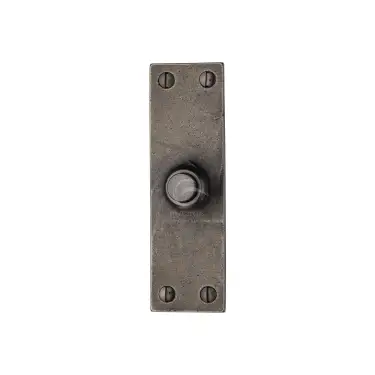 Click Here To Enlarge This Photo Of RPW348 M.Marcus Rustic Pewter Bell Push 4" x 1.25"