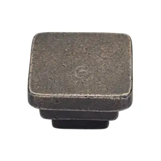 RPW3672 38 M.Marcus Rustic Pewter Cabinet Knob Square Stepped Design 38mm
