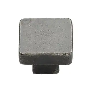 RPW3674 32 M.Marcus Rustic Pewter Cabinet Knob Square Design 32mm