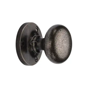 Click Here To Enlarge This Photo Of RPW4975 M.Marcus Rustic Pewter Mortice Knob on Rose Alveley Design