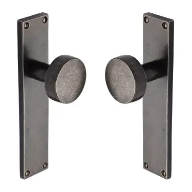 Click Here To Enlarge This Photo Of RPW88010 M.Marcus Rustic Pewter Door Mortice Knob Lever Latch Olympic Design