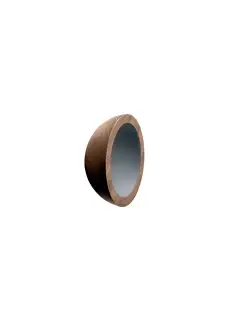 Furnipart 'Wok' Wooden Cabinet Knob D50mm - Clear Lacquered Walnut/Dark Grey (101590050-292/708)