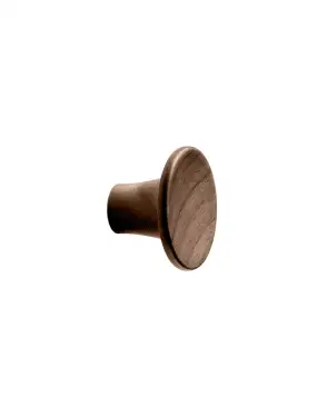 Click Here To Enlarge This Photo Of Furnipart 'Tuba' Wooden Cabinet Knob D28mm - Clear Lacquered Walnut (109120028-292)