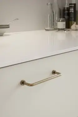 Click Here To Enlarge This Photo Of Furnipart 'Lounge' Cabinet Pull L142mm / C128mm - Patinated Brass (240330128-24)