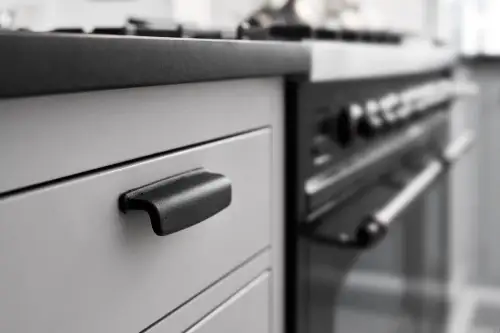 Click Here To Enlarge This Photo Of Furnipart 'Art' Cast Iron Cabinet Pull L117mm / C96mm - Black (300020096-9005)