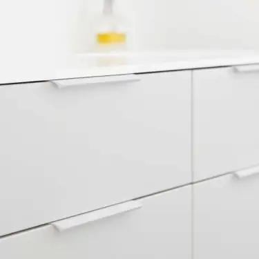 Click Here To Enlarge This Photo Of Furnipart Straight Edge Pull L100mm - White (419720100-9010.1)