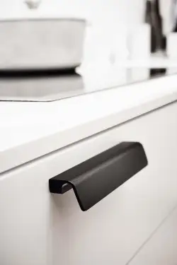 Click Here To Enlarge This Photo Of Furnipart 'Fringe' Cabinet Pull L170mm / C160mm - Brushed Matt Black (442220160-76)