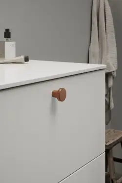 Click Here To Enlarge This Photo Of Furnipart 'Dot' Cabinet Knob D30mm - Brushed Copper (511360030-96)