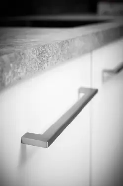 Click Here To Enlarge This Photo Of Furnipart 'Flat' Cabinet Pull L206mm / C192mm - Inox Look (512860192-66)