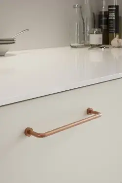 Click Here To Enlarge This Photo Of Furnipart 'Lounge' Cabinet Pull L142mm / C128mm - Brushed Copper (546260128-96)