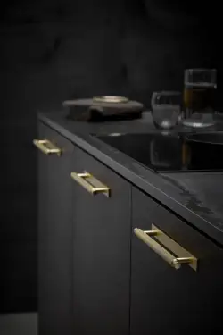Click Here To Enlarge This Photo Of Furnipart 'Manor' Knurled Cabinet Pull with Backplate L190mm / C128mm - Gold (549020128-34)