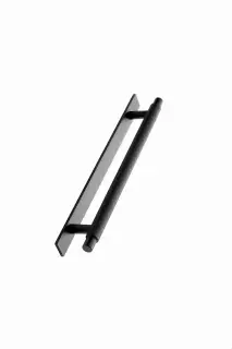 Furnipart 'Manor' Knurled Cabinet Pull with Backplate L254mm / C192mm - Matt Black (549020192-99)