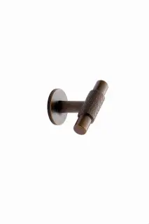 Furnipart 'Manor' Knurled T Knob L54mm - Antique Brass (549120054-39)