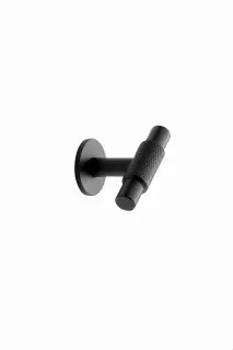 Furnipart 'Manor' Knurled T Knob L54mm - Matt Black (549120054-99)