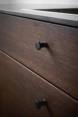 Click Here To Enlarge This Photo Of Furnipart 'Gate' Cabinet Knob D18.2mm - Matt Black (549820018-99)