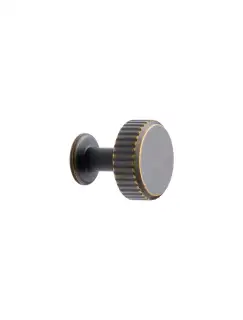 Furnipart 'Villa' Round Cabinet Knob D30mm - Antique Brown (552920030-23)