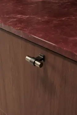 Click Here To Enlarge This Photo Of Furnipart 'Bond' Cabinet Knob L50mm - Antique Brown/Fine Brushed Brass (557020050-23/30)