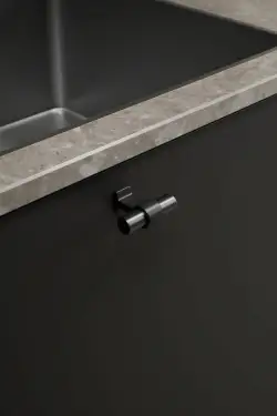 Click Here To Enlarge This Photo Of Furnipart 'Bond' Cabinet Knob L50mm - Matt Black/Gun Metal (557020050-99/74)