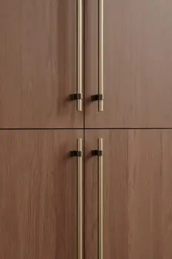 Click Here To Enlarge This Photo Of Furnipart 'Bond' Cabinet Pull L410mm / C320mm - Antique Brown/Fine Brushed Brass (557020320-23/30)