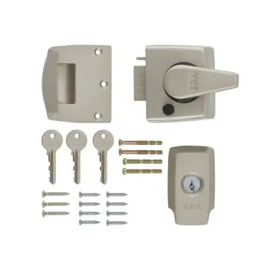 Click Here To Enlarge This Photo Of 1530-40-1 ERA 40mm British Standard (BS8621) Keyless Egress High Security Nightlatch Door Lock - Satin Nickel