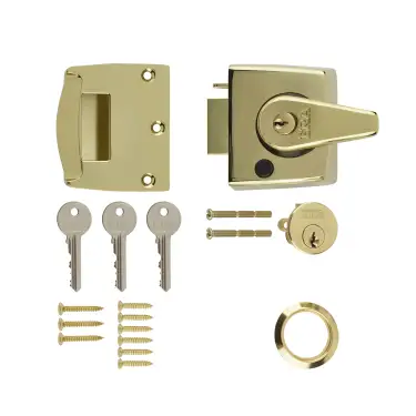 Click Here To Enlarge This Photo Of 183-31 ERA 40mm Double Locking Nightlatch Door Lock - Brass