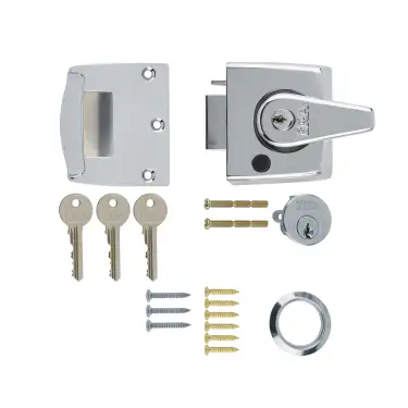 Click Here To Enlarge This Photo Of 183-37-1 ERA 40mm Double Locking Nightlatch Door Lock - Polished Chrome