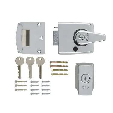 Click Here To Enlarge This Photo Of 1930-37-1 ERA 60mm British Standard (BS3621) High Security Nightlatch Door Lock - Polished Chrome