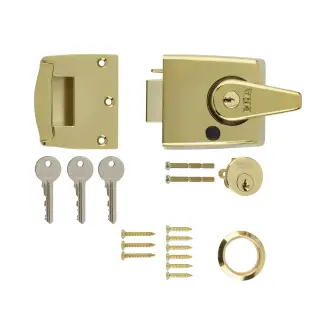 193-31 ERA 60mm Double Locking Nightlatch Door Lock - Brass