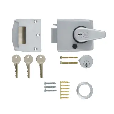 Click Here To Enlarge This Photo Of 193-35-1 ERA 60mm Double Locking Nightlatch Door Lock - Satin Chrome