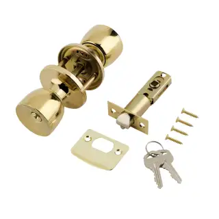 166-31A ERA 'Tulip' Entrance Lock Mortice Knobset - Polished Brass