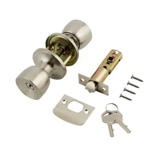 166-51A ERA 'Tulip' Entrance Lock Mortice Knobset - Satin Chrome