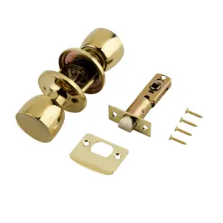 170-31A ERA 'Tulip' Passage Knob Mortice Knobset - Polished Brass