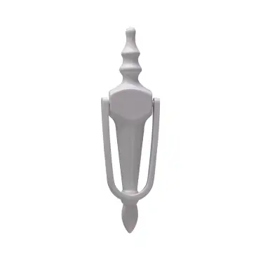 Click Here To Enlarge This Photo Of 4A300 Fab & Fix Slim Nu Victorian Urn Large Door Knocker Without Spyhole (Face Fix) White
