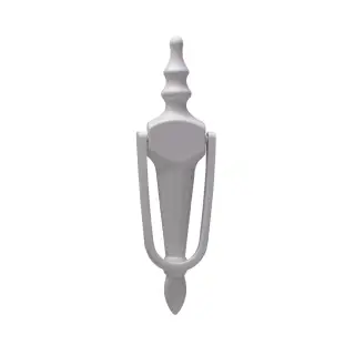 4A300 Fab & Fix Slim Nu Victorian Urn Large Door Knocker Without Spyhole (Face Fix) White