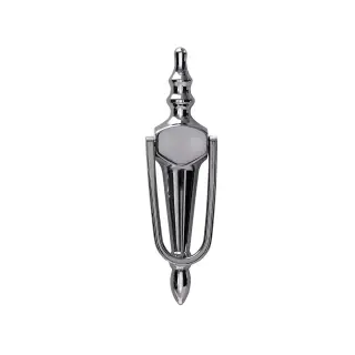 4A304 Fab & Fix Slim Nu Victorian Urn Large Door Knocker Without Spyhole (Face Fix) Hardex Chrome