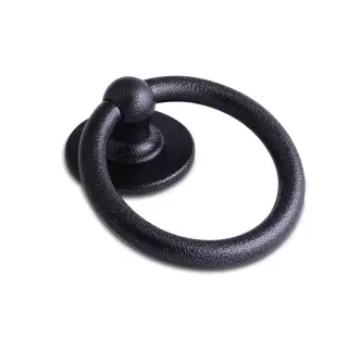 4A603 Fab & Fix Bull Ring Door Knocker (Face Fix) Antique Black