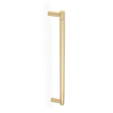 Click Here To Enlarge This Photo Of AW503-450-SB - Alexander & Wilks Spitfire Hammered Bolt Through Pull Handle 450mm c&sol;c - Satin Brass