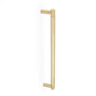 AW503-450-SB - Alexander & Wilks Spitfire Hammered Bolt Through Pull Handle 450mm c&sol;c - Satin Brass