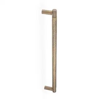 AW503-450-IB - Alexander & Wilks Spitfire Hammered Bolt Through Pull Handle 450mm c&sol;c - Italian Brass