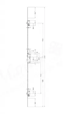 Click Here To Enlarge This Photo Of WINKHAUS AV4 Autolocking 2 Hook Multipoint Lock &lpar;2105mm&rpar; - 35mm Backset - 20mm Square Faceplate &lpar;5097254&rpar;