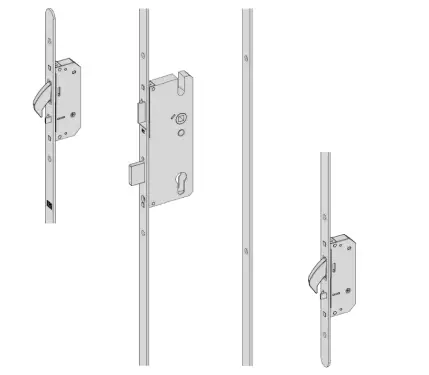 Click Here To Enlarge This Photo Of WINKHAUS AV2 Heritage Autolocking 2 Hook Multipoint Lock &lpar;Right Hand&rpar; - 45mm Backset - 20mm Radius Faceplate &lpar;4996101&rpar;