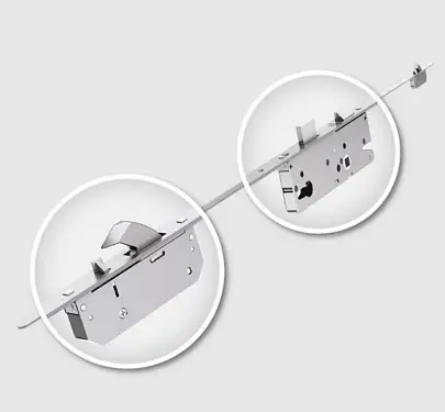 Click Here To Enlarge This Photo Of WINKHAUS AV2 Autolocking 2 Hook Multipoint Lock &lpar;Left Hand&rpar; - 55mm Backset - 20mm Radius Faceplate &lpar;2559908&rpar;